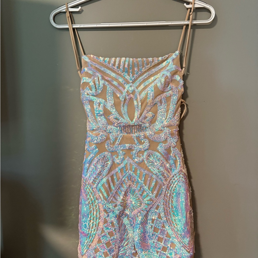 Lucy in the Sky Iridescent Sequin Mini Dress